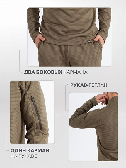  костюм флисовый (олива, "вафля") 