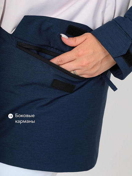  куртка утепленная женская  "бирюса" (белый/розовый/синий) 