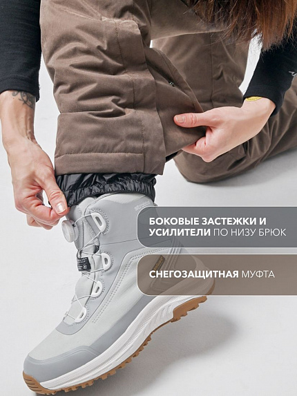  костюм утепленный женский "зима" (светло-коричневый/коричневый,с сумкой) 