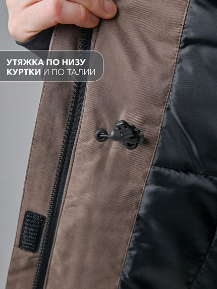  костюм утепленный женский "зима" (светло-коричневый/коричневый,с сумкой) 
