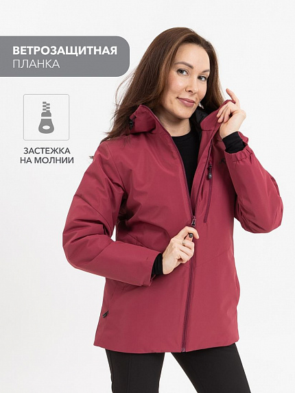  куртка демисезонная женская "ирма" (брусничный) 